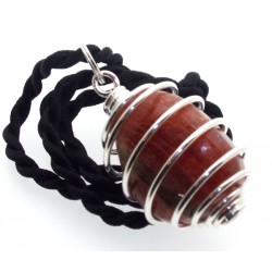 Sunstone Tumbled Gemstone Spiral Pendant